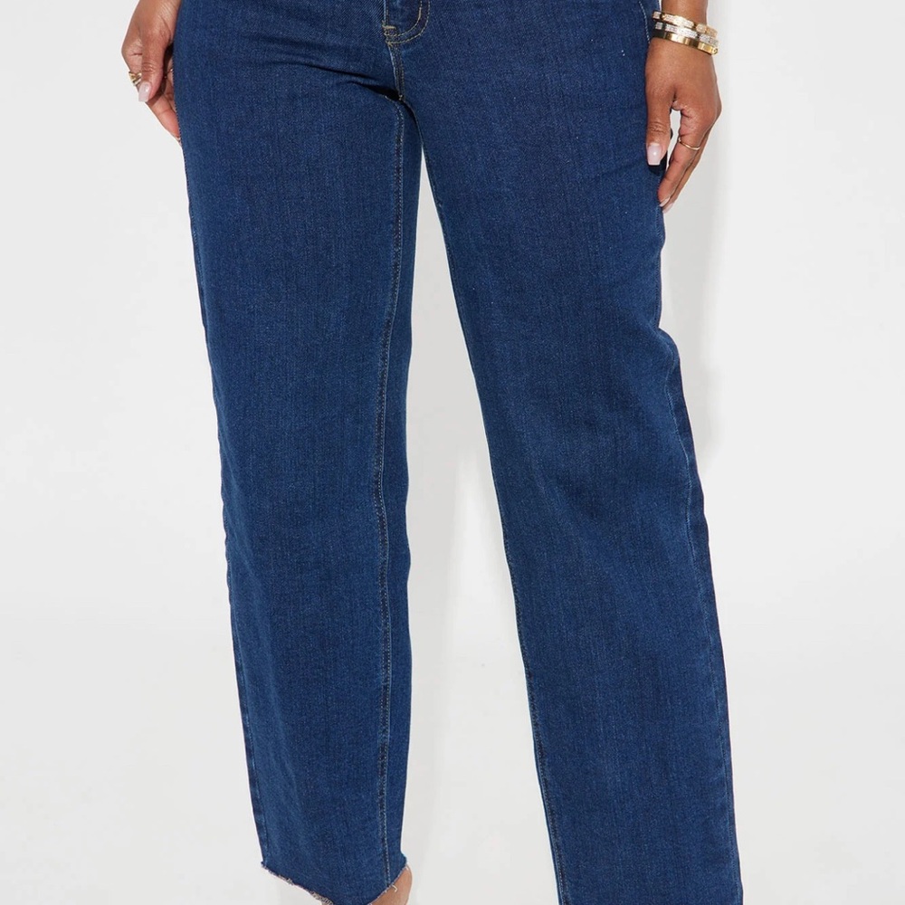 Classic Blue Straight Leg Jeans Relaxed Fit